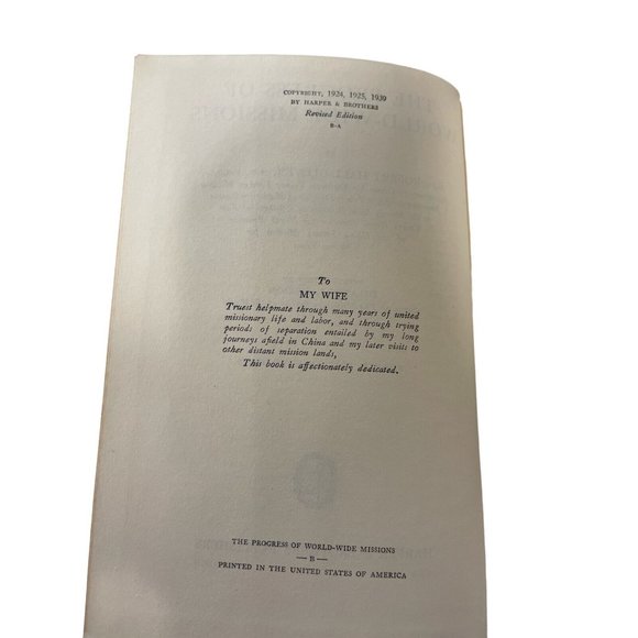 The Progress of World Wide Missions Robert Glover 1939 HB Christian Missionary - Picture 3 of 4